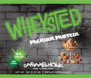 wheysted-caramelholic-front-label - Sharpe Nutrition | High Performance Nutrition Wheysted Caramelholic Label
